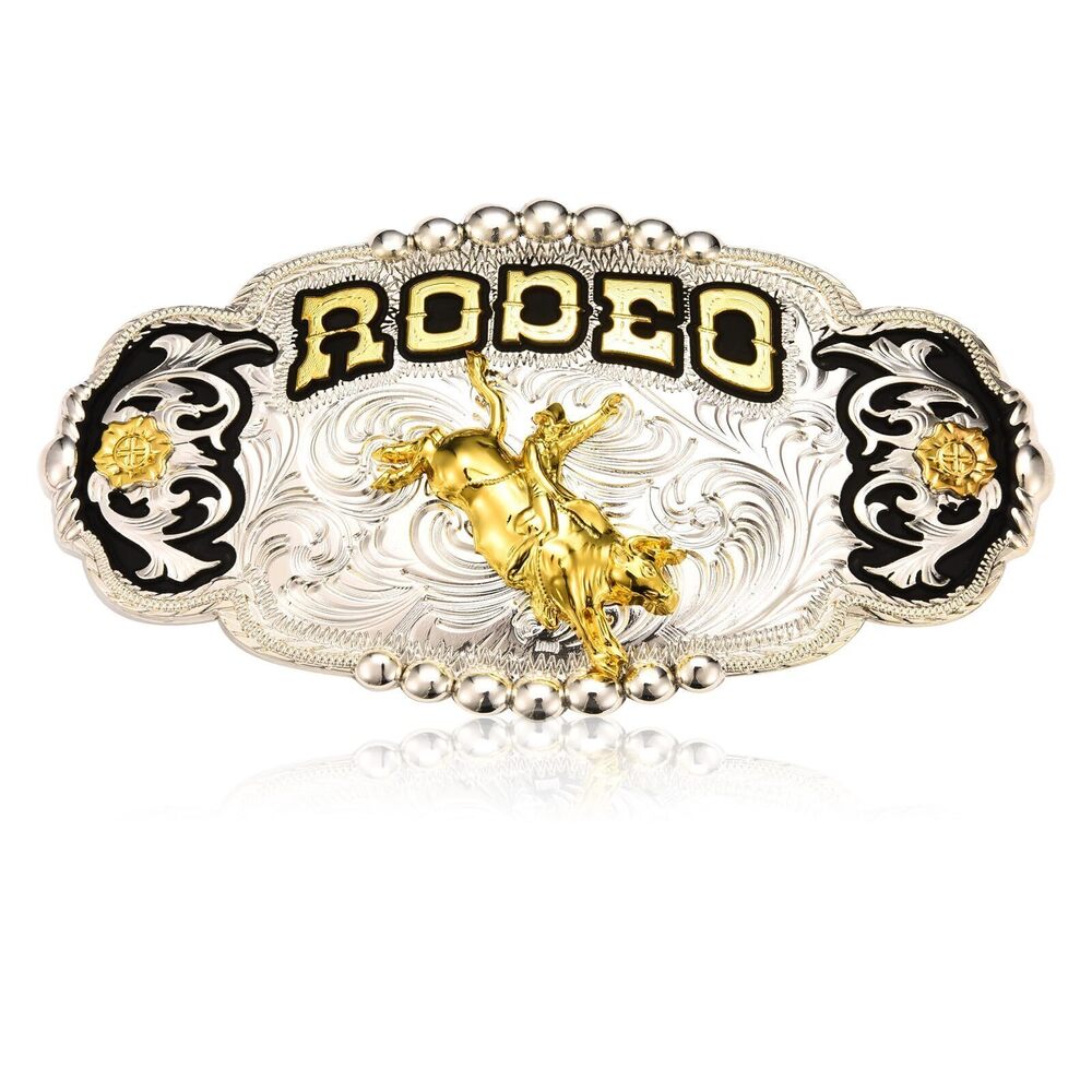 1617 Bull Rider Rodeo Belt Buckle , Western Cowboy Big Size Large Buckle
